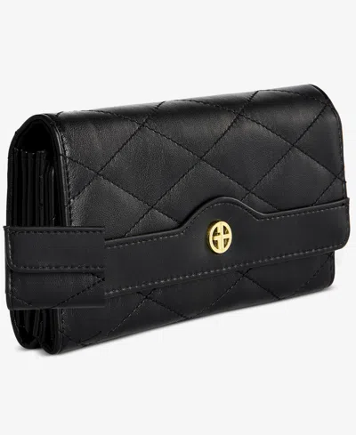 Giani Bernini Quilted Receipt Manager Wallet, Macy's Exclusive In Black
