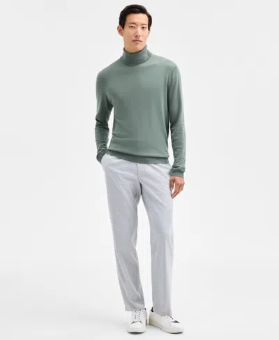 Alfani Men's Merino Wool-blend Turtleneck Sweater, Created For Macy's In Green