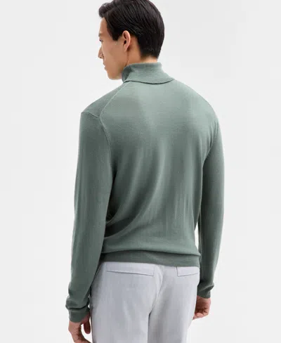 Alfani Men's Merino Wool-blend Turtleneck Sweater, Created For Macy's In Green