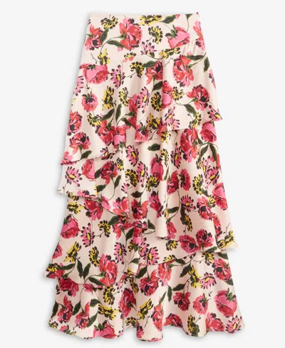 On 34th Women's Tiered Ruffle Midi Skirt, Macy's Exclusive In Pink