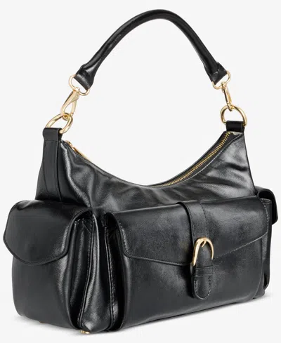 On 34th Jynna Medium Glaze Shoulder Bag, Exclusively At Macy's In Black