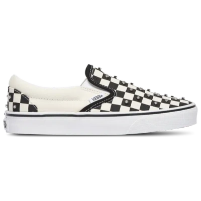 Vans Classic Slip On Sneakers Checkerboard Rhinestone Black In Multi