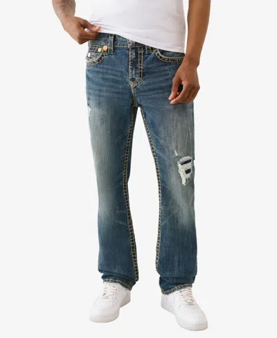 True Religion Ricky Super T Straight Fit Jeans In Dark Dusty In Blue