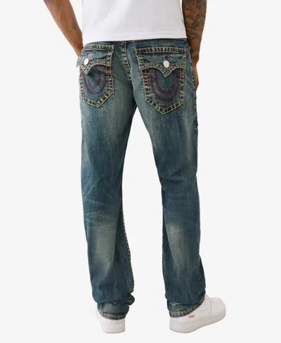 True Religion Ricky Super T Straight Fit Jeans In Dark Dusty In Blue
