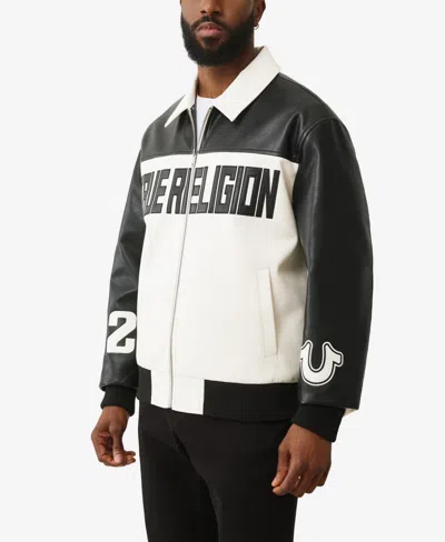 True Religion Men's Long Sleeve Racing Jacket In Black