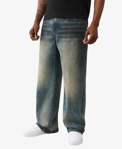 True Religion Men's Ricky Flap Straight Jean 34" In Blue