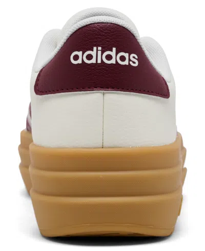 Adidas Originals Women's Vl Court Bold Sneaker In White/burg, Women's At Urban Outfitters In White