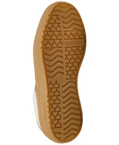 Adidas Originals Women's Vl Court Bold Sneaker In White/burg, Women's At Urban Outfitters In White