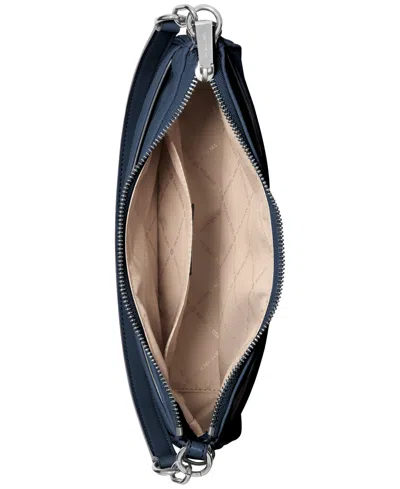 Michael Kors Michael  Jet Set Small Nylon Top Zip Pochette Crossbody In Blue