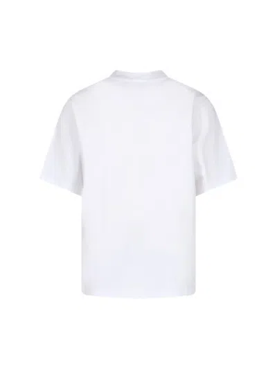 Casablanca Oversize Crew Neck T-shirt With Graphic Print In White