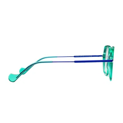 Matttew Cherry 1855 Verde Blu Glasses In Transparent