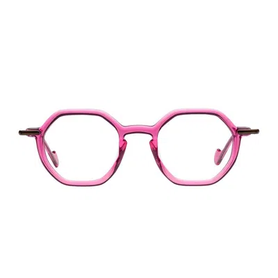 Matttew Jelly 1851 Rosa Marrone Glasses In Pink