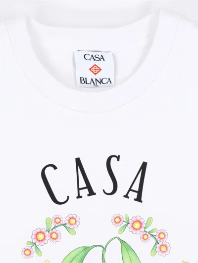 Casablanca Print T-shirt In White