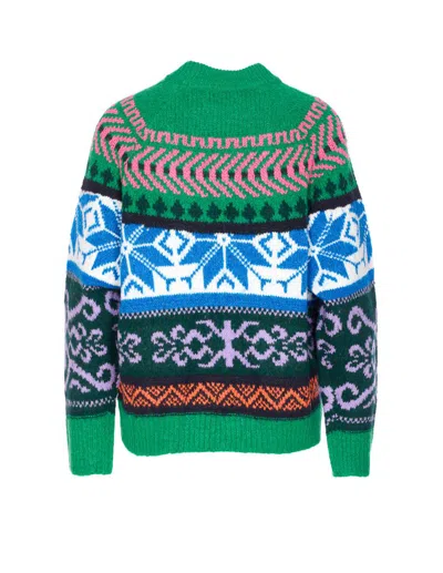 Essentiel Antwerp Irelando Green Crewneck Sweater In Green