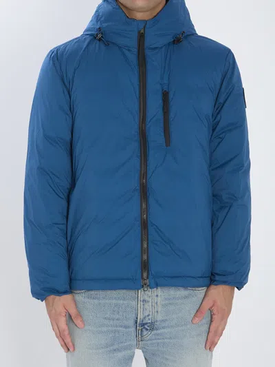 Canada Goose Down Jacket With Hood And Pockets In Blue