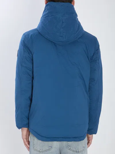 Canada Goose Down Jacket With Hood And Pockets In Blue