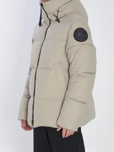 Canada Goose Matte Finish Puffer Jacket With High Collar In Neutral