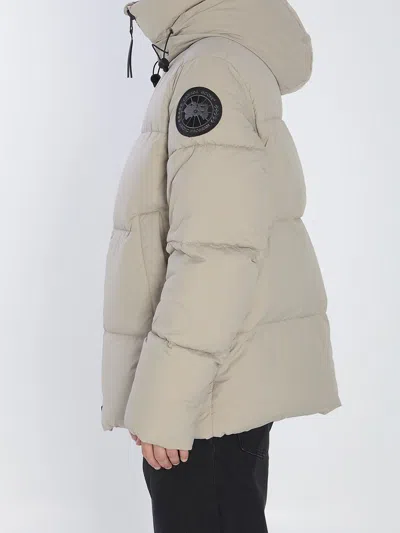 Canada Goose Matte Finish Puffer Jacket With High Collar In Neutral