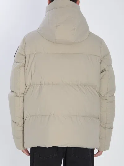 Canada Goose Matte Finish Puffer Jacket With High Collar In Neutral