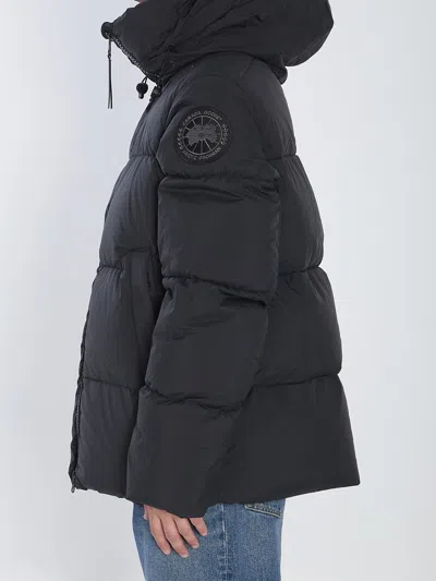Canada Goose Crofton Black Label Padded Jacket In Enduraluxe In Black
