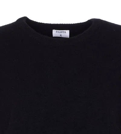 Filippa K Soft Texture Crewneck Short Sleeve Top In Black