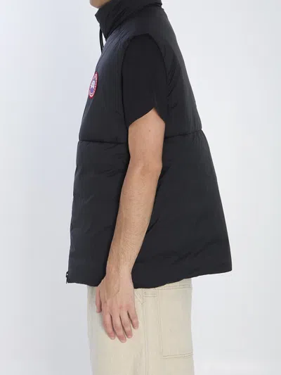Canada Goose Quilted Sleeveless High Collar Vest In Black