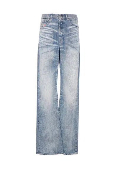 Diesel Women 1971 D-sent Jeans With Distressed Effect In Blue