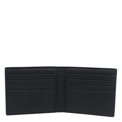 Tom Ford Printed Deer Leather Elongated T Line Classic Bifold Wallet Accessories In Black