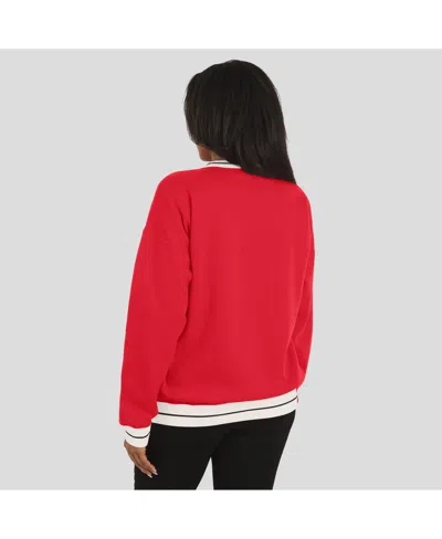 Wear By Erin Andrews Women's Red Wisconsin Badgers Seal Sweatshirt In Red