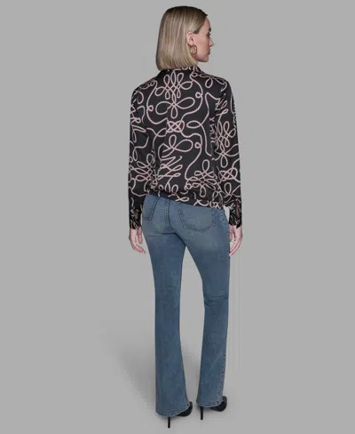 Karl Lagerfeld Oversized Blouse In Black