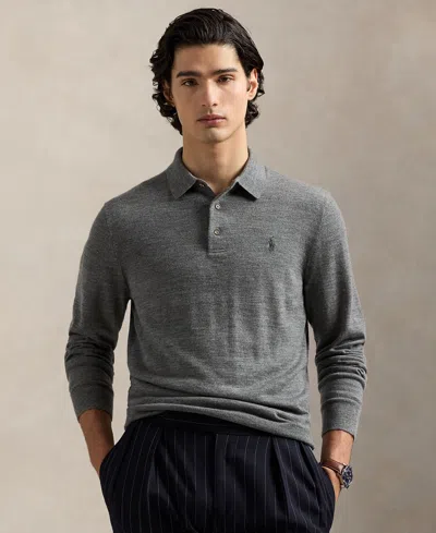 Polo Ralph Lauren Long-sleeve Polo Shirt In Gray