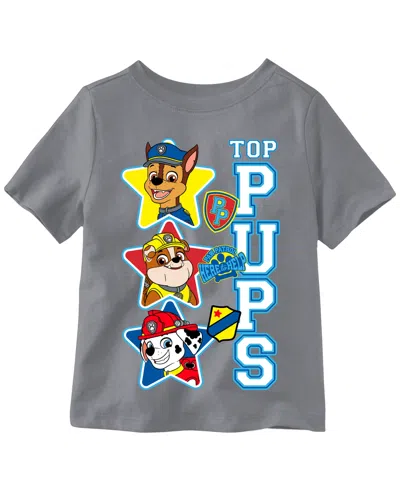 Paw Patrol Boys Toddler 2t-5t Top Pups Short Sleeve T-shirt In Gray