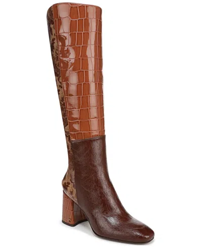 Circus Ny By Sam Edelman Women's Billie Wide-calf Knee-high Block-heel Dress Boots In Brown