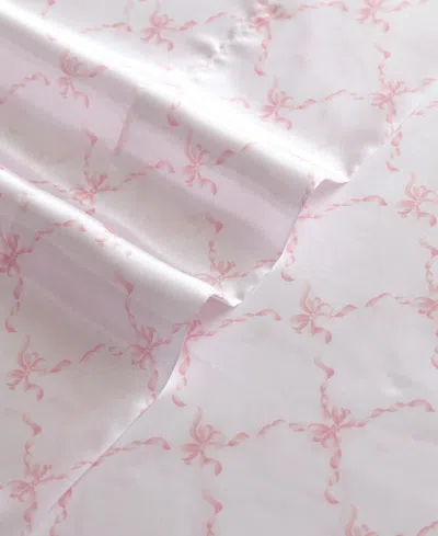 Laura Ashley Printed Satin 4-pc. Sheet Set, Queen In Multi