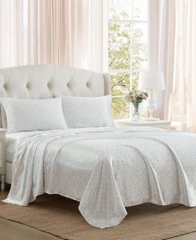 Laura Ashley Printed Satin 4-pc. Sheet Set, King