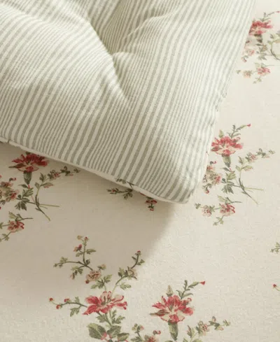 Laura Ashley Jessika Printed Flannel 2-pc. Comforter Set, Twin In Neutral