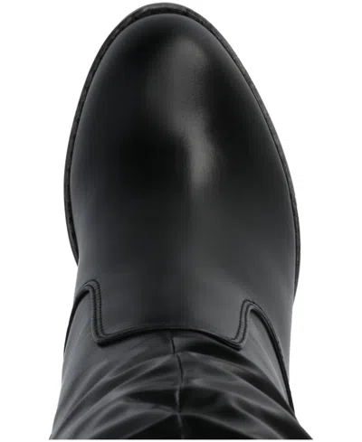 Journee Collection Women's Kaison Stacked Heel Over The Knee Boots In Black
