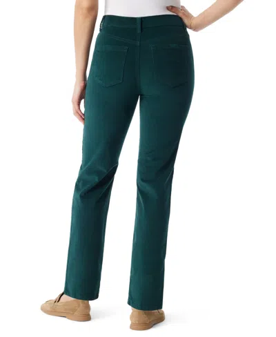 Gloria Vanderbilt Women's Amanda Cord Casual Pants, In Regular & Short In Green