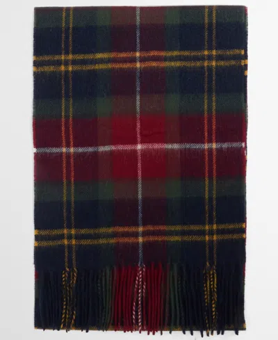 Barbour Tartan Scarf In Wool And Cashmere In Multi