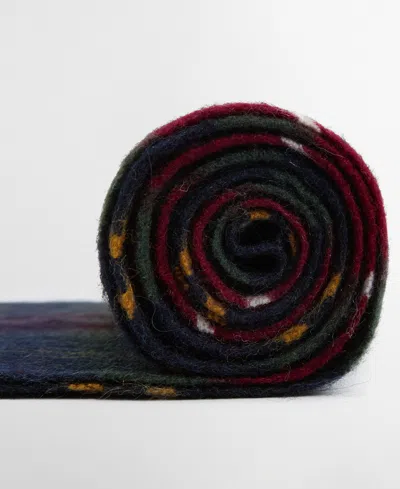 Barbour Tartan Scarf In Wool And Cashmere In Multi
