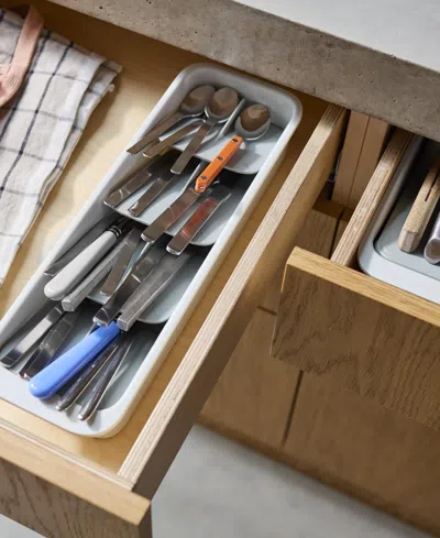 Joseph Joseph Drawerstore Compact Tiered Cutlery Organizer In Gray