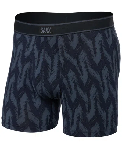 Saxx Men's Daytripper Moisture-wicking Printed Boxer Briefs In Black