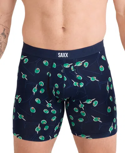 Saxx Vibe Xtra Soft Comfort Boxer Briefs In Blue