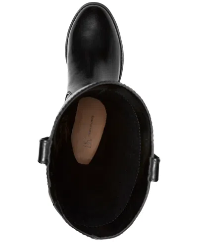 Inc International Concepts Fawne Riding Leather Boots Created For Macys Regular Wide Calf In Black