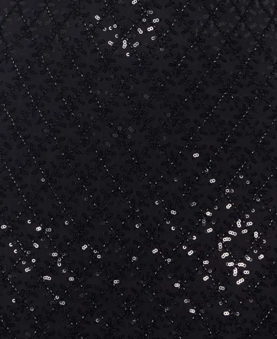 Alex & Sophia Juniors' Strappy Sequin Embellished V-neck Short Dress In Black