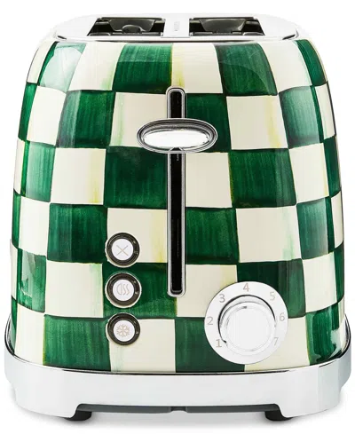 Mackenzie-childs Mackenzie Childs Emerald Check 2-slice Toaster In Green