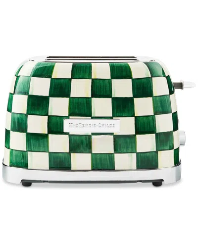 Mackenzie-childs Mackenzie Childs Emerald Check 2-slice Toaster In Green
