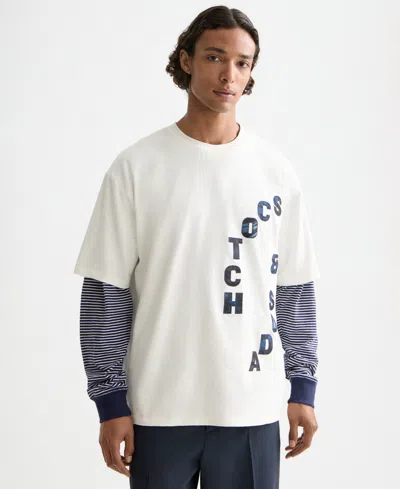 Scotch & Soda Loose Fit Logo Appliqué T-shirt In Green