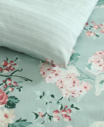 Laura Ashley Rosemoore Face Cotton 3-pc. Comforter Set, King In Green
