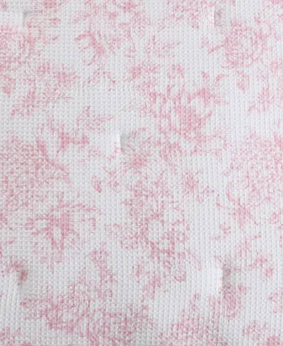 Laura Ashley Delphine Poly Waffle 3-pc. Comforter Set, King In Pink